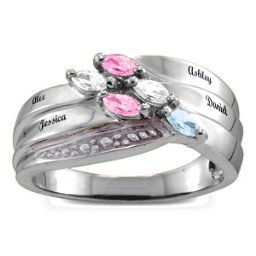 Angled 2-6 Marquise Ring