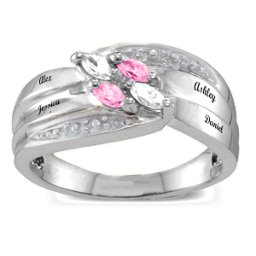 Angled 2-6 Marquise Ring