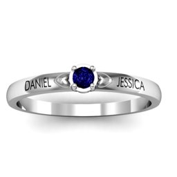 Heart Surrounded Solitaire Ring