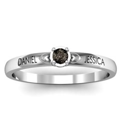 Heart Surrounded Solitaire Ring