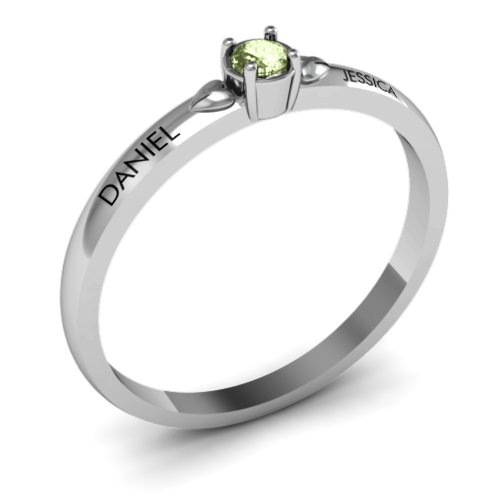 Heart Surrounded Solitaire Ring