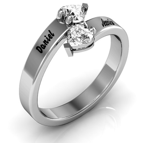 "Tribute" Hearts Bypass Ring