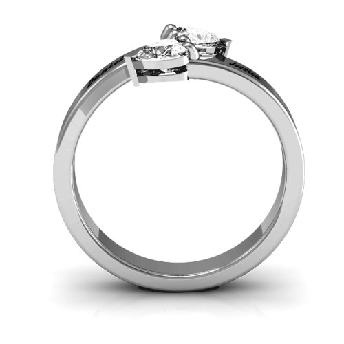 "Tribute" Hearts Bypass Ring