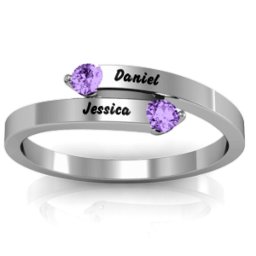 "Soleil" Tipped Bypass Ring