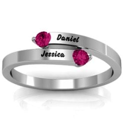 "Soleil" Tipped Bypass Ring