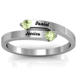 "Soleil" Tipped Bypass Ring