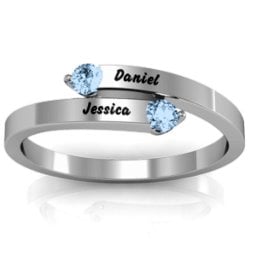 "Soleil" Tipped Bypass Ring