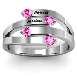 "Connection" Interwoven Stones Ring