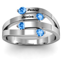 "Connection" Interwoven Stones Ring