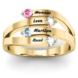 "Connection" Interwoven Stones Ring