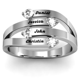 "Connection" Interwoven Stones Ring