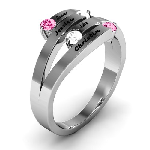 "Connection" Interwoven Stones Ring