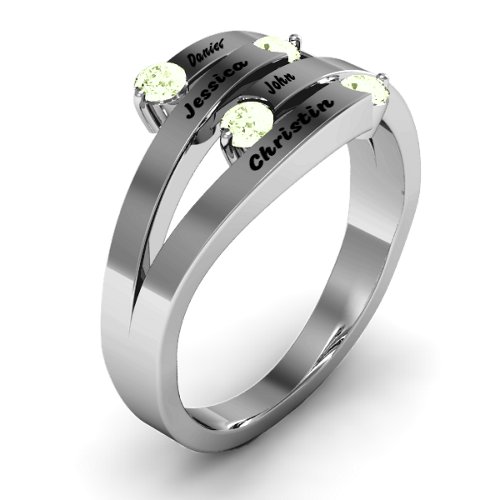 "Connection" Interwoven Stones Ring