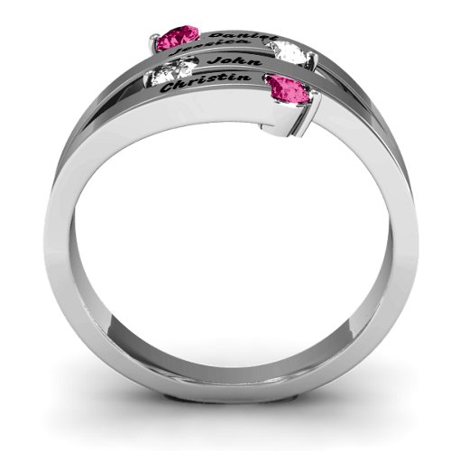 "Connection" Interwoven Stones Ring