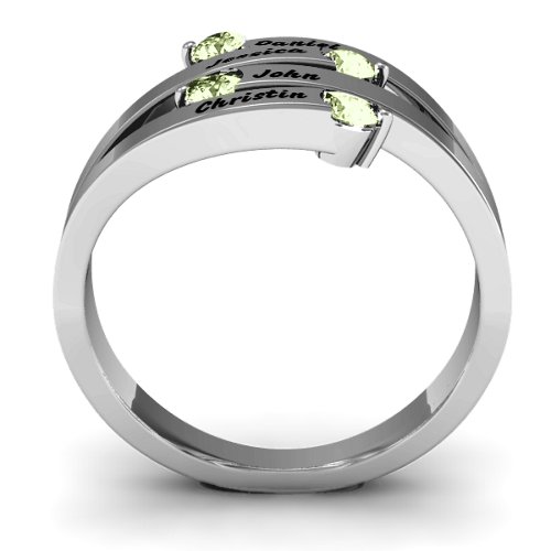 "Connection" Interwoven Stones Ring