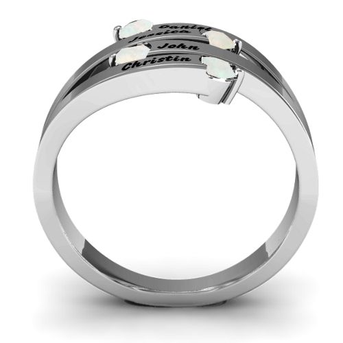 "Connection" Interwoven Stones Ring