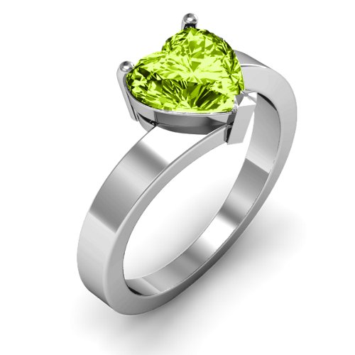 "Passion" Large Heart Solitaire Ring