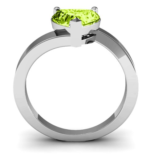 "Passion" Large Heart Solitaire Ring