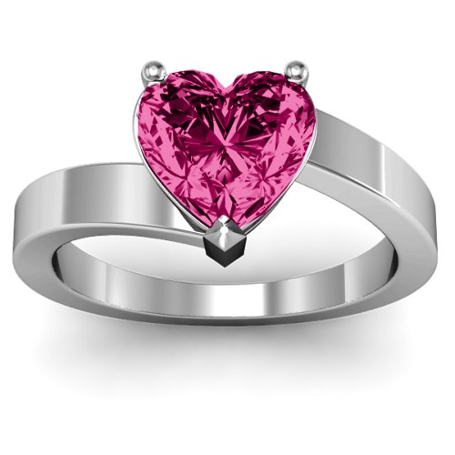 "Passion" Large Heart Solitaire Ring