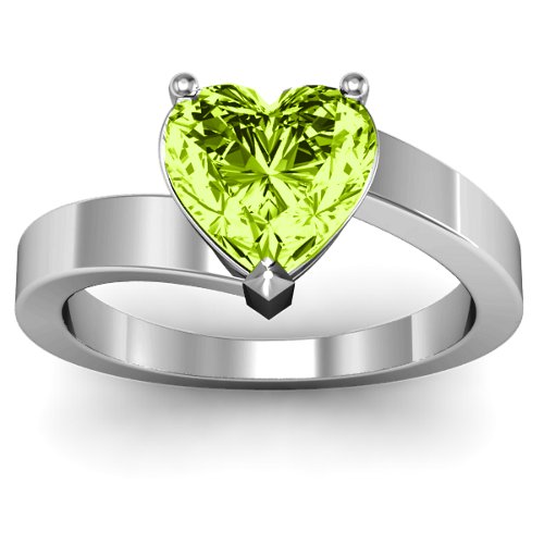 "Passion" Large Heart Solitaire Ring