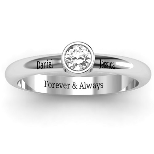 Bezel Set Solitaire Ring