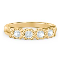 Hugs & Kisses XOXO Ring with 2-5 Stones