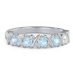 Hugs & Kisses XOXO Ring with 2-5 Stones