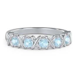 Hugs & Kisses XOXO Ring with 2-5 Stones