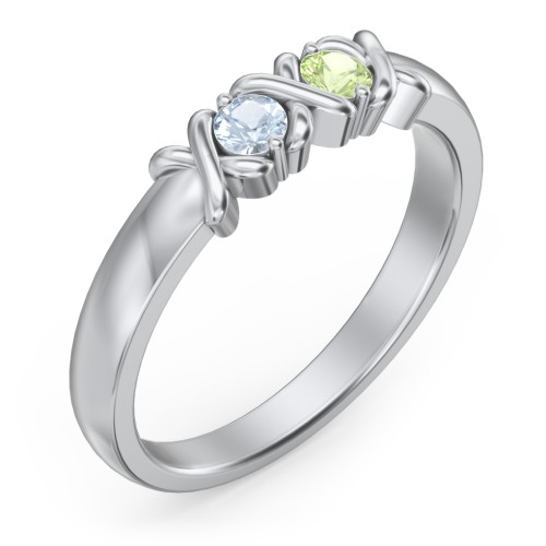 Hugs & Kisses XOXO Ring with 2-5 Stones