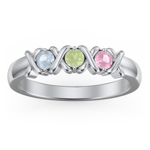 Hugs & Kisses XOXO Ring with 2-5 Stones