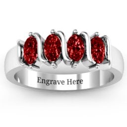 2-5 Oval Stones Ring