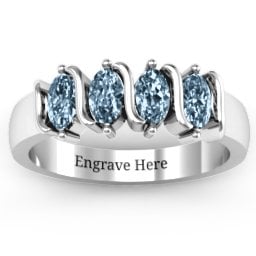 2-5 Oval Stones Ring