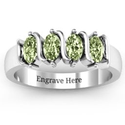 2-5 Oval Stones Ring