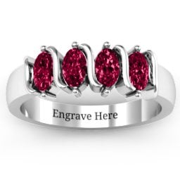 2-5 Oval Stones Ring