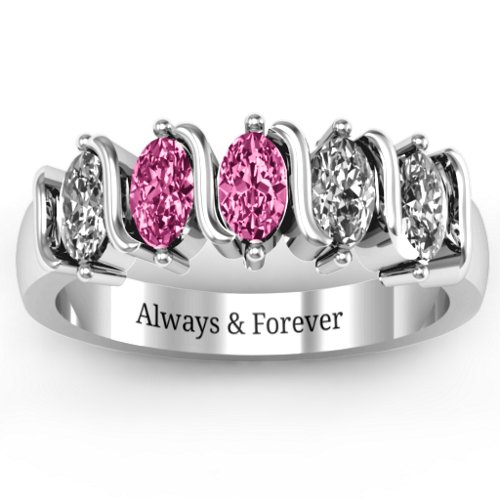 2-5 Oval Stones Ring