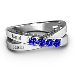 Across My Heart 4-Stone Ring