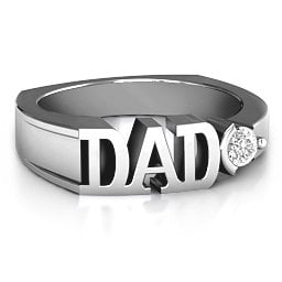 Greatest Dad Birthstone Men's Ring
