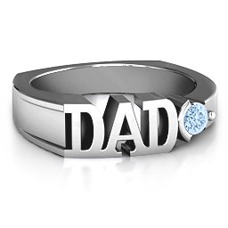 Greatest Dad Birthstone Men's Ring