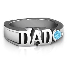 Greatest Dad Birthstone Men's Ring