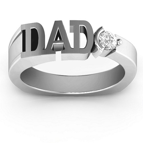 Greatest Dad Birthstone Men's Ring
