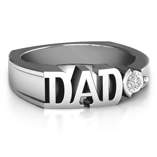 Greatest Dad Birthstone Men's Ring