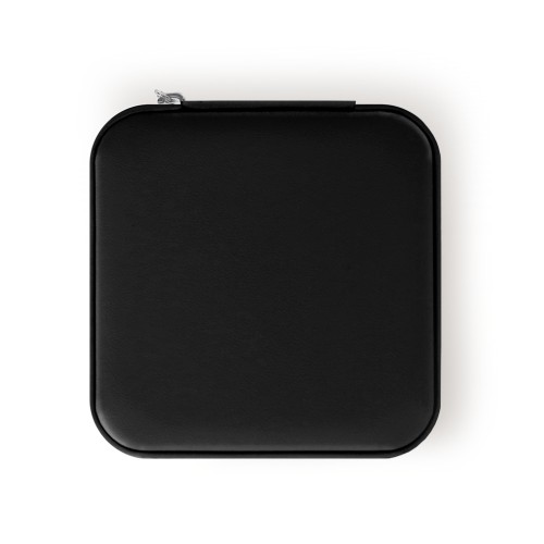Personalised Square Travel Jewellery Case in Black