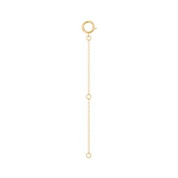 Diamond Cut Cable Chain Extender 2.5+2.5cm in 9K Solid Yellow Gold