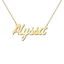 Personalised Name Necklace Layering Set with Paper Clip Chain in 18K Gold Plated Silver