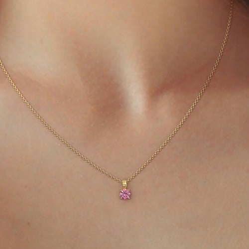 Solitaire Birthstone Necklace and Earrings Set