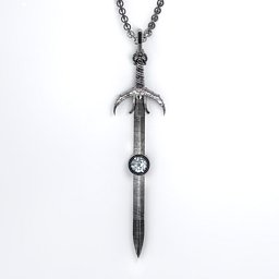 Carmilla - Sword of Hastur Pendant with Gemstone in 925 Sterling Silver