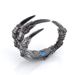 Carmilla - Claw Ring with Hidden Gemstone