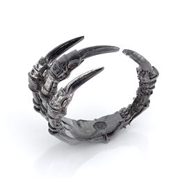 Carmilla - Claw Ring with Hidden Gemstone in 925 Sterling Silver with Alexandrite