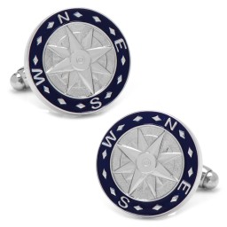 Blue Compass Cufflinks in
