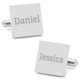 Square Infinity Engravable Cufflinks